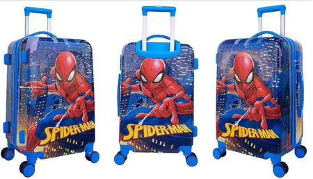 SPIDERMAN WALIZKA NA KÓŁKACH DLA DZIECI PODRÓŻNA SZYFR KÓŁKA 360