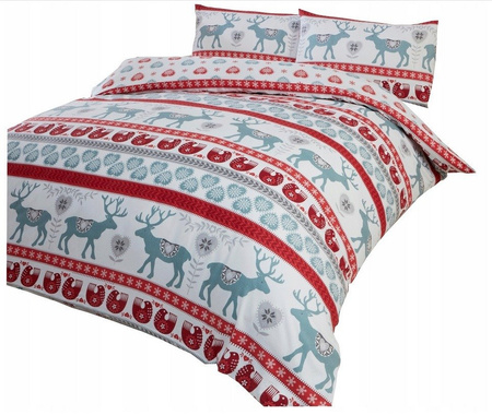 Święta Pościel świąteczna Renifer FLANELA 200x200
