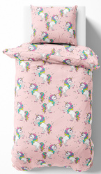 POŚCIEL 140x200 JEDNOROŻEC UNICORN DLA DZIECI MŁODZIEŻOWA