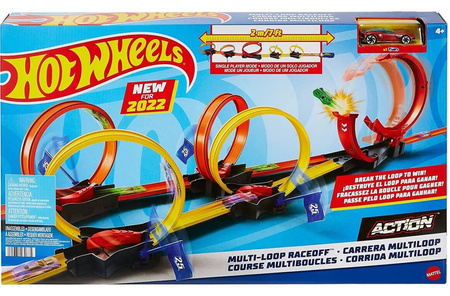 HOT WHEELS TOR TORY RAJD ZESTAW WYRZUTNIA PĘTLE AUTKO HDR83