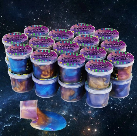 GALAXY SLIME ZABAWKI SENSORYCZNE ZESTAW KOSMICZNYCH GLUTÓW GLUTY 36 SZT