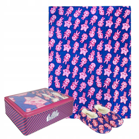 LOL CIEPŁY KOC KOCYK KAPCIE BUTY ZESTAW PREZENTOWY