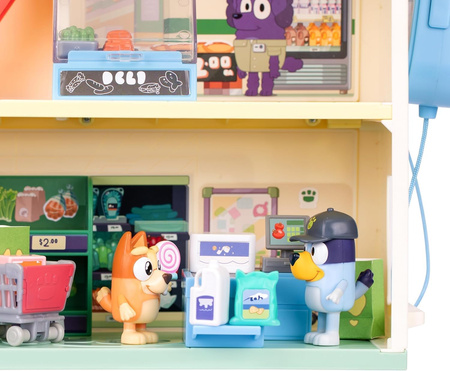 Moose Toys BLUEY Zestaw Supermarket z Dźwiękiem domek Figurki