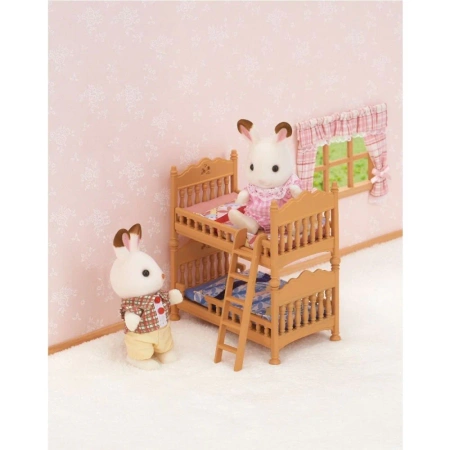 SYLVANIAN FAMILIES WIEJSKI POKÓJ DZIECIĘCY ŁÓŻKO PIĘTROWE ZESTAW