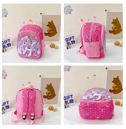 JEDNOROŻEC PLECAK PLECACZEK PRZEDSZKOLA DZIECI 3D