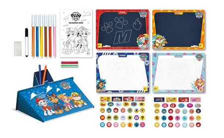 ZESTAW PLASTYCZNY DO NAUKI RYSOWANIA PSI PATROL PLECAK Z AKCESORIAMI +3