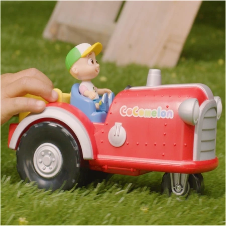 COCOMELON Muzyczny Czerwony TRAKTOR + Figurka JJ