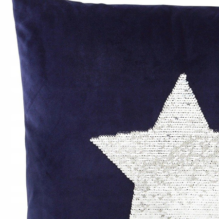 PODUSZKA ŚWIĄTECZNA ŚWIĘTA GWIAZDA CEKINY GRANAT