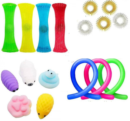 DUŻY ZESTAW ZABAWEK ANTYSTRESOWYCH FIDGET POP IT