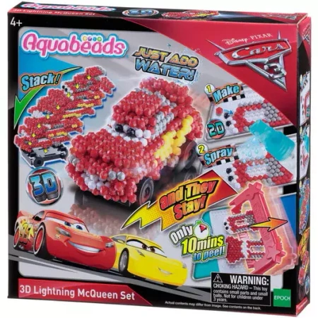 AQUABEADS WODNE KORALIKI DISNEY CARS AUTA 3D