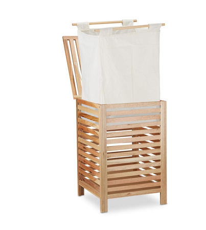 Kosz na pranie bambusowy jednokomorowy BAMBOO 40x40x57cm