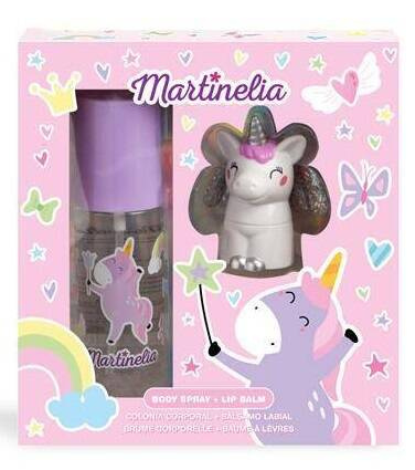 MARTINELIA ZESTAW KOSMETYKÓW DLA DZIECI BALSAM DO UST MGIEŁKA DO CIAŁA