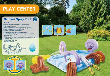 BASEN PARK WODNY PLAC ZABAW ZJEŻDŻALNIA FONTANNA ARMATKA DLA DZIECI