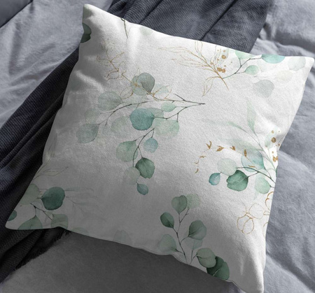 LIŚCIE KWIATY BOHO PODUSZKA JASIEK BAWEŁNA + WKŁAD