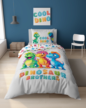 DINOZAURY DINOZAUR DINO POŚCIEL 160X200 ŚWIECI W CIEMNOŚCI