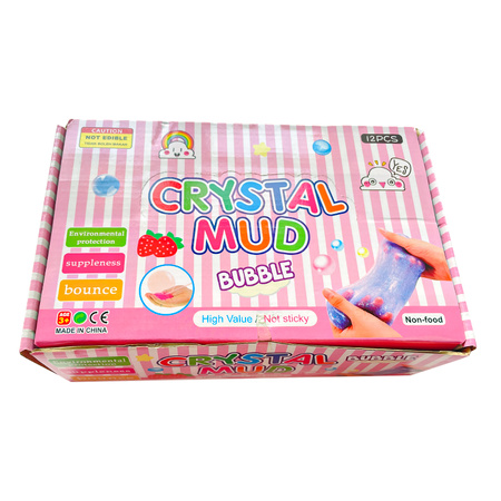 SLIME TUBKI MASA PLASTYCZNA GLUTY DUZY ZESTAW DLA DZIECI KOLOROWE 12 SZT