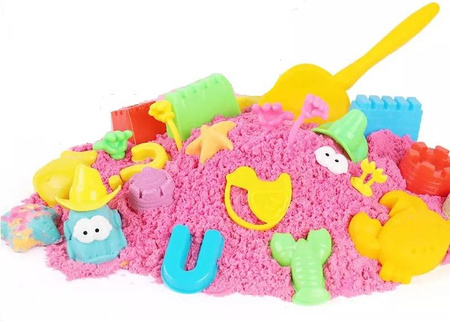 PIASEK KINETYCZNY 2 KG PIASKOWNICA FOREMKI 100 SZT