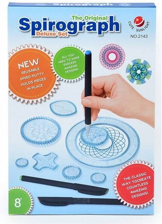 SPIROGRAF MEGA ZESTAW KREATYWNY PISAKI DO RYSOWANIA 3D SZABLONY