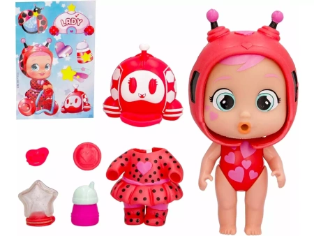 CRY BABIES MAGIC TEARS STARS LADY BIEDRONKA LALKA DOMEK NA KÓŁKACH ŚWIECI
