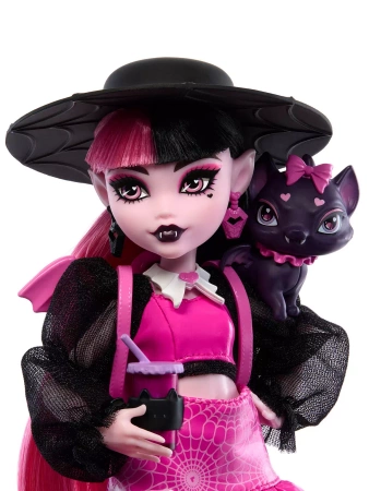 LALKA MONSTER HIGH DRACULAURA Akcesoria Zwierzątko Hrabia Nietoperz BAT-CAT