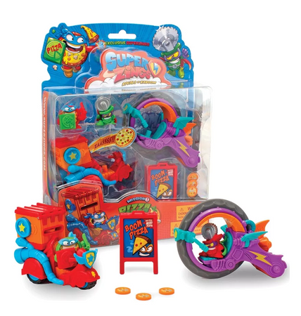 SuperZings Mission 3 Pizza Riders + 2 POJAZDY