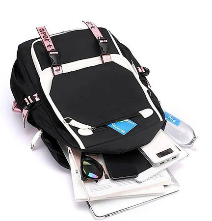 PLECAK SZKOLNY MŁODZIEŻOWY MIEJSKI DO SZKOŁY A4 POMPON