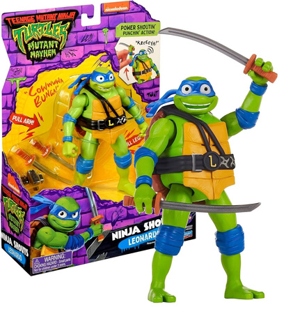 WOJOWNICZE ŻÓŁWIE NINJA Figurka DŹWIĘK LEONARDO 14