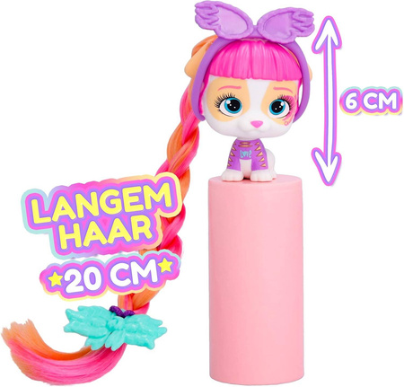 VIP PETS MINI FANS BOW POWER S5 LALKA PIESEK FIGURKA Długie Włosy JESSIE