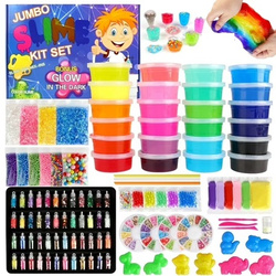 SLIME GOTOWE GLUTY WIELKI ZESTAW KREATYWNY AKCESORIA OZDOBY AKCESORIA