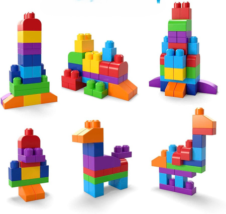 MEGA BLOKS FISHER PRICE DUŻE KLOCKI 60 ELEMENTÓW W TORBIE DLA DZIECI 1+