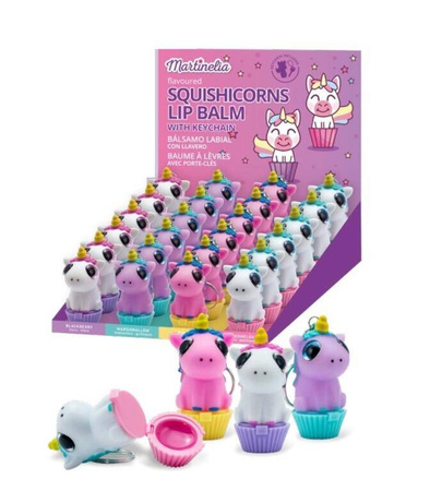 MARTINELIA BŁYSZCZYK BALSAM DO UST JEDNOROŻEC DLA DZIECI BRELOK Squishy