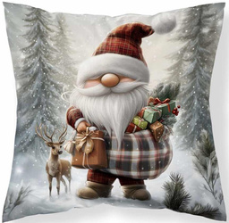 Poduszka Jasiek 40x40 Świąteczna Mikołaj Renifer Choinki Prezent + Wkład