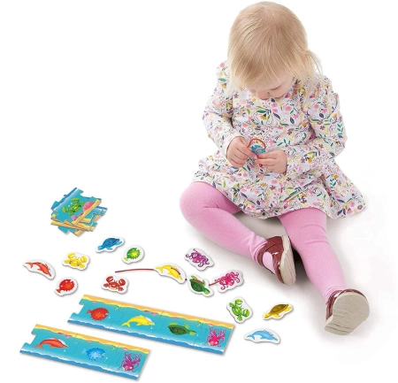 READY STEADY THREAD PUZZLE GRA EDUKACYJNA KREATYWNA MORSKIE STWORZENIA