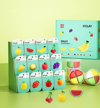 MASA PLASTYCZNA ZESTAW SUPER CLAY PIANKOLINA OWOCE SENSORYCZNE