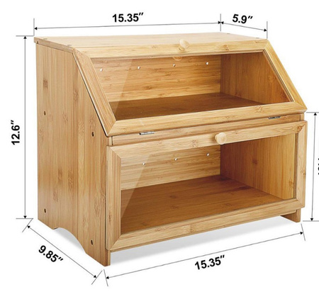 Chlebak bambusowy pojemnik żywność przyprawy półka szafka do kuchni deska