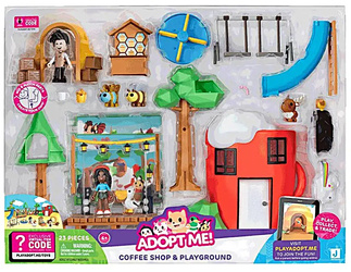 JAZWARES ADOPT ME ZESTAW KAWIARNIA I PLAC ZABAW COFFEE PLAYGROUND Figurki
