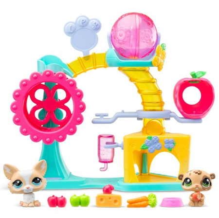 LITTLEST PET SHOP DUŻY ZESTAW FABRYKA ZABAWY 2 FIGURKI ZWIERZĄTEK DODATKI