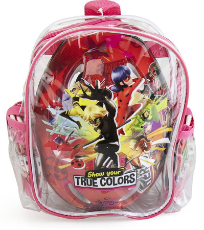 BIEDRONKA I CZARNY KOT KASK OCHRANIACZE PLECAK