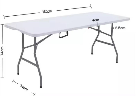 STÓŁ PIKNIKOWY CATERINGOWY BANKIETOWY OGRODOWY ROZKŁADANY TURYSTYCZNY 180