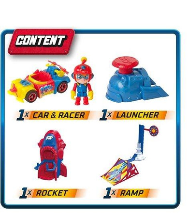 T-RACERS ZESTAW ROCKET LAUNCH AUTKO WYRZUTNIA