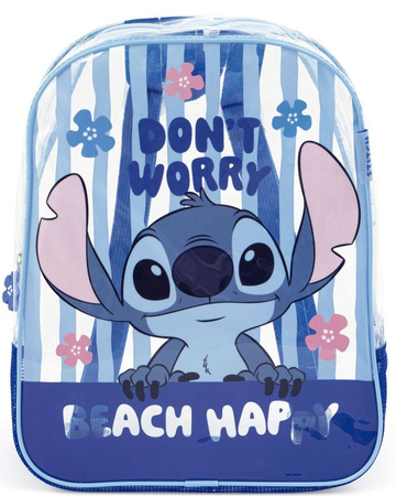STITCH STICZ PLECAK PLECACZEK NA PLAŻĘ Z SIATECZKĄ DO PIASKU DLA DZIECI