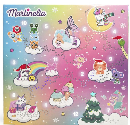 MARTINELIA JEDNOROŻEC KALENDARZ ADWENTOWY DLA DZIECI KOSMETYKI BŁYSZCZYK 12