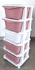 PLASTIKOWY POJEMNIK REGAŁ KOSZ NA ZABAWKI SZAFKA SZUFLADY 5 PÓŁEK