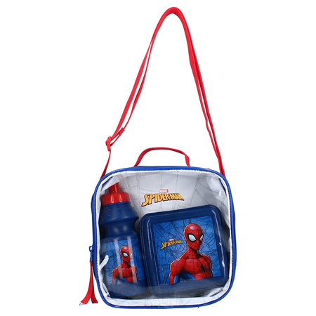 SPIDERMAN TORBA NA LUNCH ZESTAW BIDON ŚNIADANIÓWKA LUNCH BOX 3W1