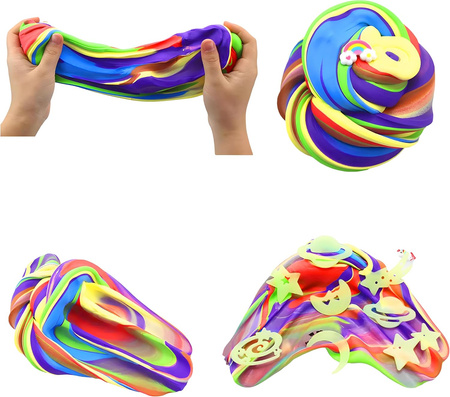 GALAXY SLIME WALIZKA Świeci ZESTAW DO ROBIENIA GLUTÓW GLUTY Fluffy Butter
