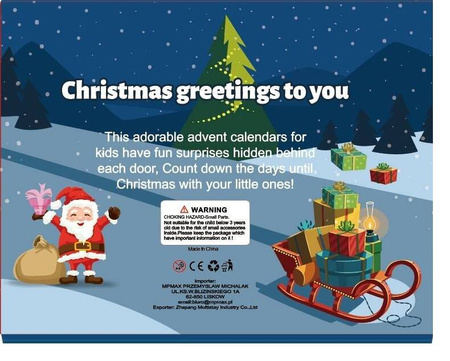 KALENDARZ ADWENTOWY DLA DZIECI GNIOTEK MOCHI SQUISHY GNIOTKI ŚWIĄTECZNE