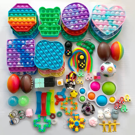 MYSTERY BOX ZESTAW FIDGET TOYS ANTYSTRESOWE POP IT