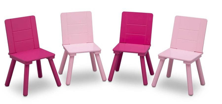 STOLIK BIAŁY STÓŁ 4 KRZESŁA DLA DZIECI DREWNIANY