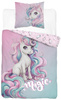 POŚCIEL 160x200 JEDNOROŻEC UNICORN dla dziecka dziecięca MŁODZIEŻOWA RÓŻOWA