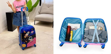 KOSMOS PLANETY WALIZKA DZIECI KABINOWA 4 KÓŁKA